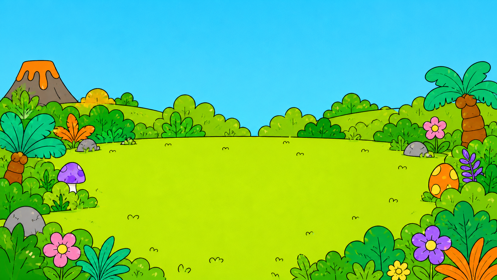 Un jardin préhistorique coloré